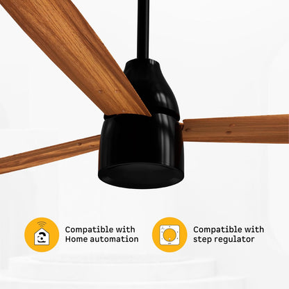 atomberg Renesa Prime 1200mm BLDC Motor | BEE 5 Star Rated | Sleek Ceiling Fans Compatible with Regulators | Without Remote Control | Upto 65% Energy Saving and High Air Delivery Fan (Honey Maplewood)