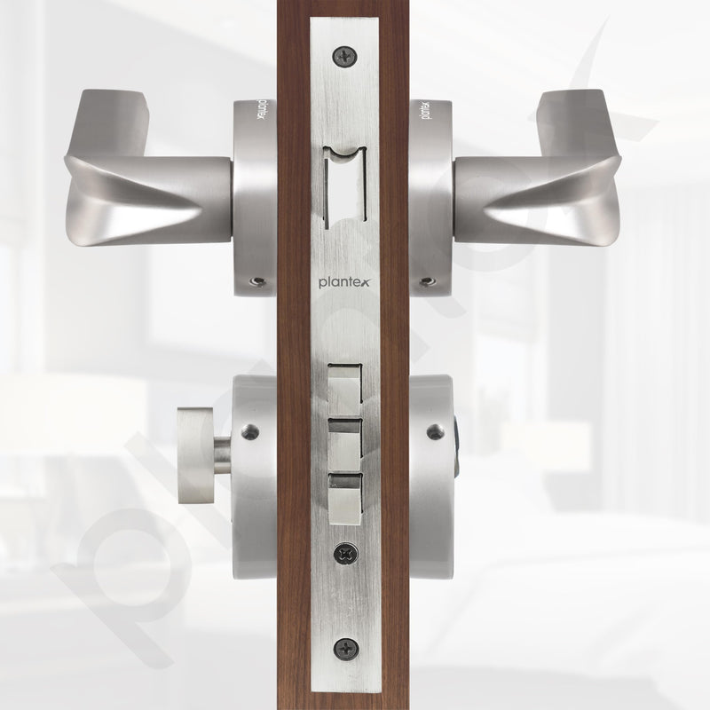 Plantex Main Door Lock/Mortise Lock for Door with 3 Years of Warranty - Robust Door Lock for Home with Brass Lock Body & Cylinder (Satin Finish) (Model APS-LM-064)-6