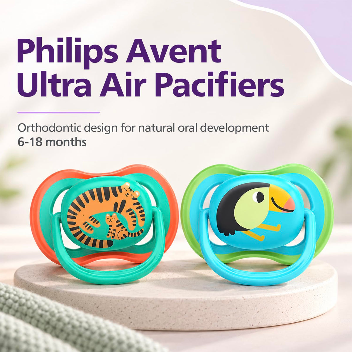 Philips Avent Ultra Air Pacifier, 6-18 Months (SCF087/11)