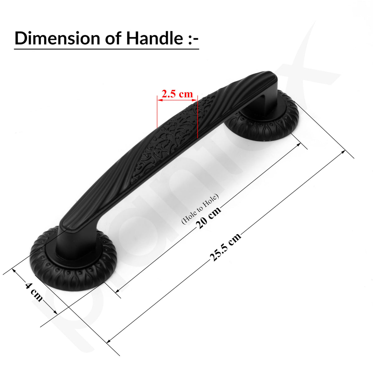 Plantex Door Handle/10 Inch Main Door Handle/Handle for Wooden Door/Pull-Push Door Handle/Door Accessories/3 Years Warranty (Pack of 1, Black)-3