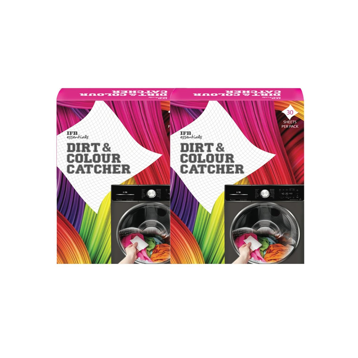 IFB Essentials Dirt & Colour Catcher (Combo Of 2-30+30 Sheets)
