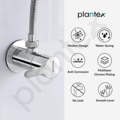 Plantex Pure Brass Single Lever Angle Cock for Bathroom/Wash Basin/Single Way Cock with Teflon Tap for Kitchen/Kitchen and Bathroom Accessories (ORE-1404, Chrome)-6