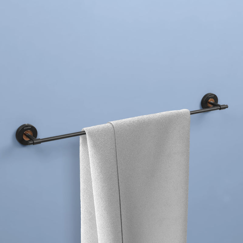 Plantex Brass with 304 Grade Stainless Steel Towel Hanger for Bathroom/Towel Rod for Kitchen/Towel Holder/Bathroom Accessories - RDAB (Matt Black & Rose Gold)-1