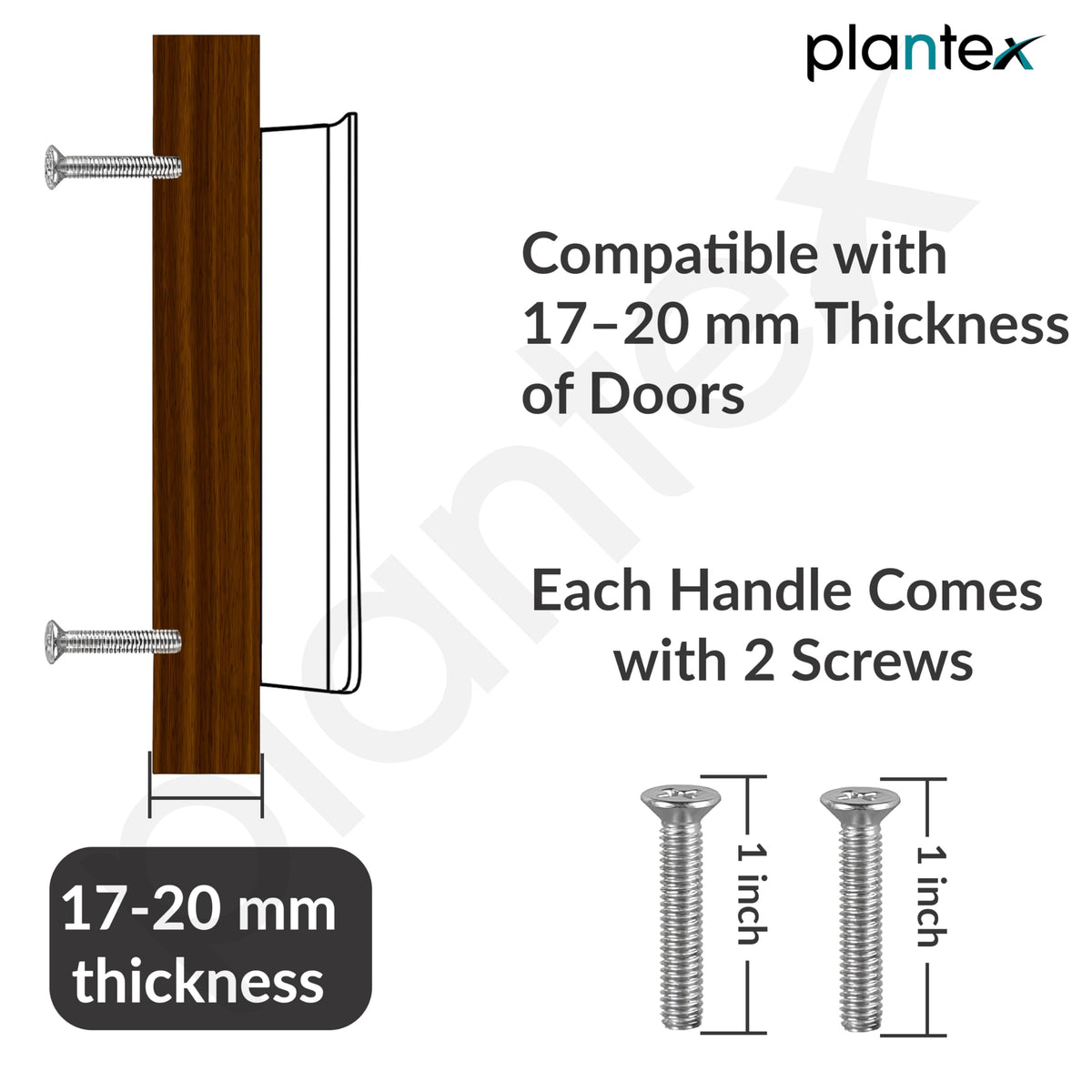 Plantex Cabinet Handle/Kitchen Cabinet Door Handle/Wardrobe/600 mm Cupboard Handle/Door Pull-Push Handle for Home/Office - Pack of 2 (Black) (Model APS-DTC-5200)-5