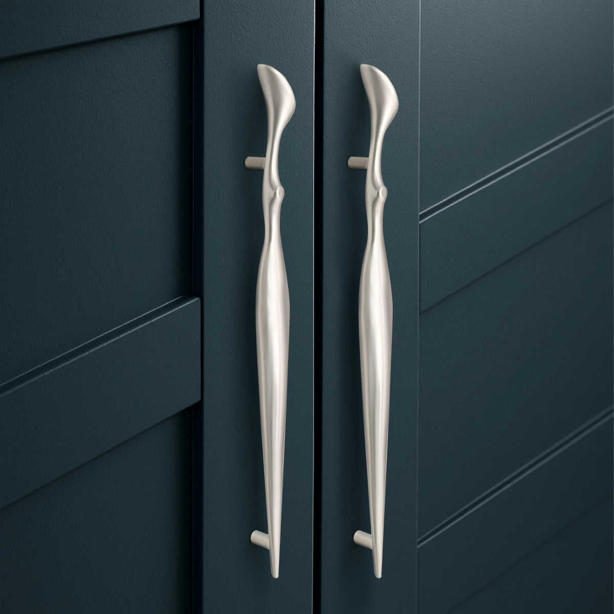 Plantex Cabinet Handle/Kitchen Cabinet Door Handle/Wardrobe/224 mm Cupboard Handle/Door Pull-Push Handle for Home/Office - Pack of 2 (Satin) (Model APS-DTC-9136)