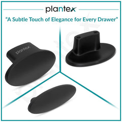 Plantex Knobs for Drawer/Small Drawer Knobs/Knobs for Cabinets/Pull-Push Knobs for Kitchen/Bedroom Drawer - Pack of 1 (Oval, Black)-5