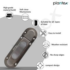 Plantex Latch Lock for Main Door/Heavy Duty Zinc Door Latch for Bathroom/Door Stopper/Baby Latch/Door Lock Latch for Home/Office/Bedroom - Pack of 1 (Satin Black)-4
