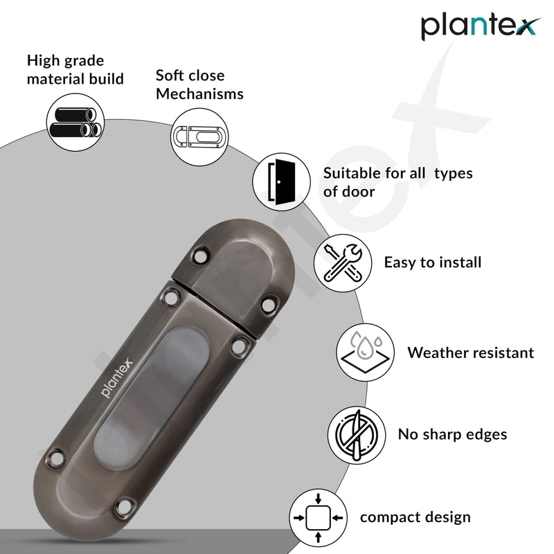 Plantex Latch Lock for Main Door/Heavy Duty Zinc Door Latch for Bathroom/Door Stopper/Baby Latch/Door Lock Latch for Home/Office/Bedroom - Pack of 1 (Satin Black)-4
