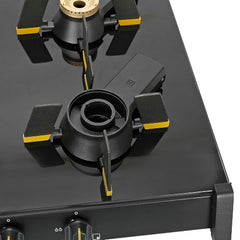 Faber Liftable Burners Freestanding Cooktop | Genius 704 Bk | 70Cm Width | Brass Burners | Manual Ignition | Abs Knobs |