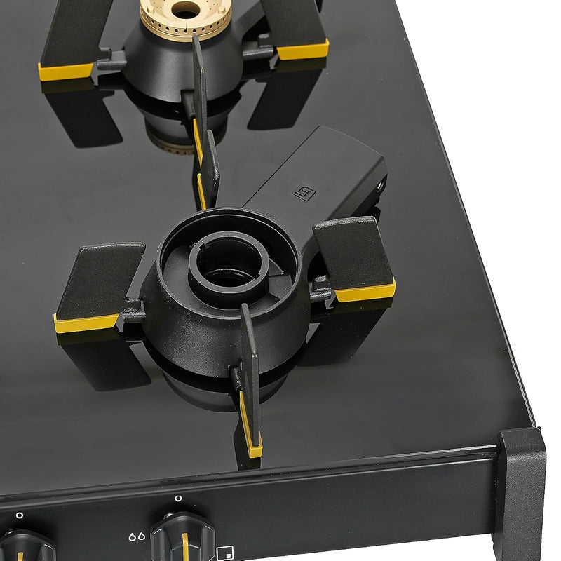 Faber Liftable Burners Freestanding Cooktop | Genius 704 Bk | 70Cm Width | Brass Burners | Manual Ignition | Abs Knobs |