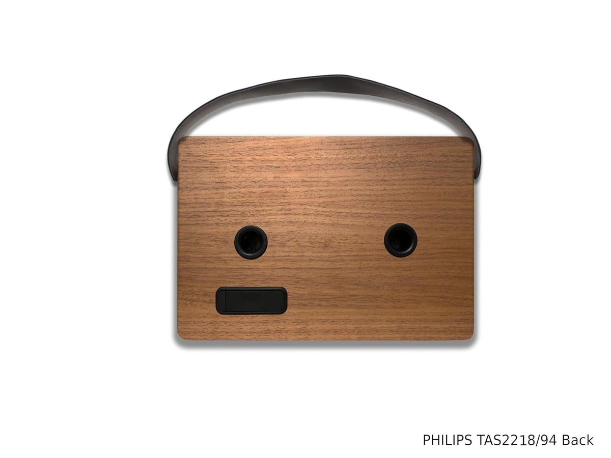 Philips TAS2228 Bluetooth Speaker 40W, Retro Wooden Design, 6 Hrs Playtime (TAS2228/94)