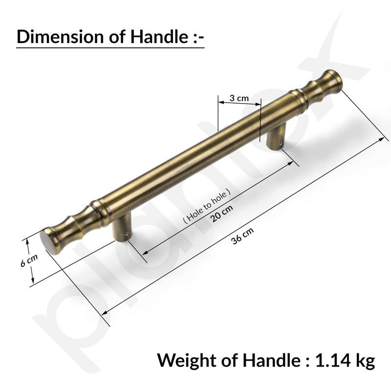 Plantex Main Door Handle/Door & Home Decore/14 Inch Main Door Handle/Pull-Push Handle - Pack of 1 (Brass Antique)-3