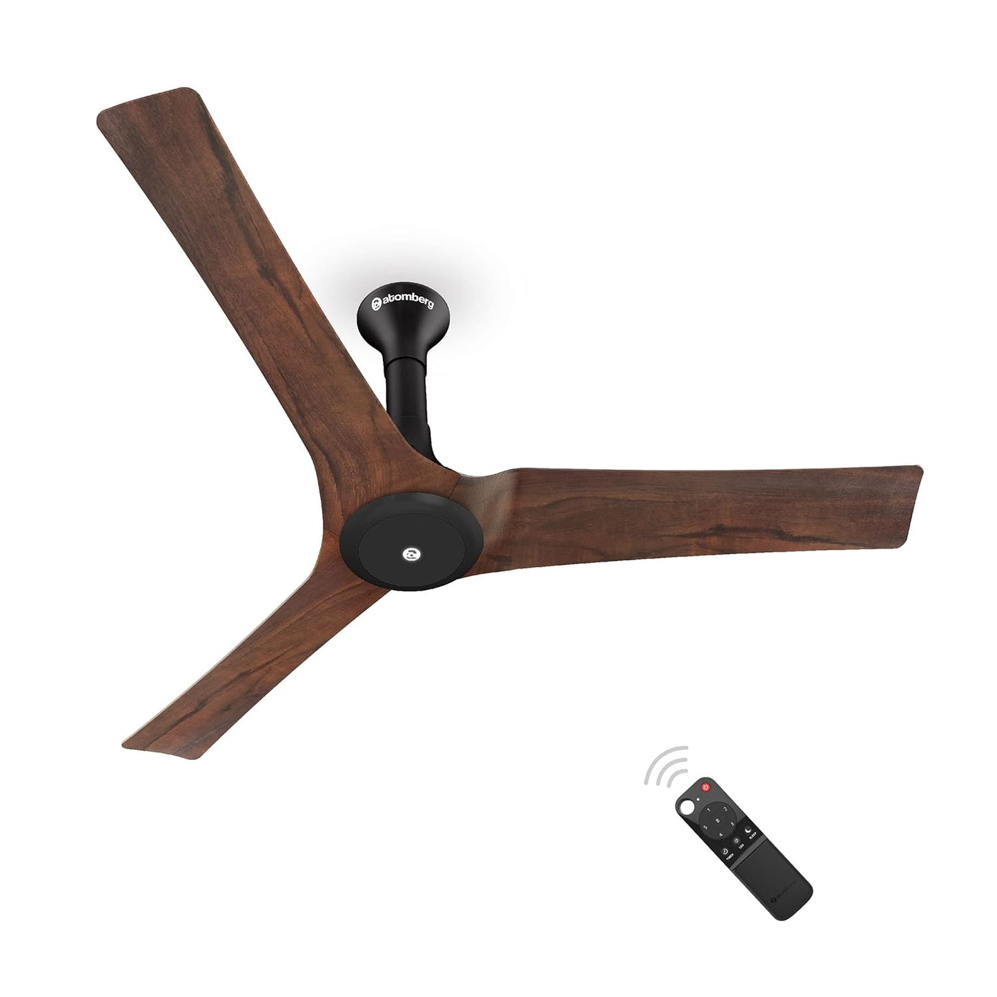 atomberg Aris 1200mm BLDC Ceiling Fan with IoT & Remote Control | Smart Fan with Noiseless Operation | (Dark Teakwood)