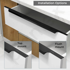 Plantex Profile Handle for Kitchen Cabinet/36 Inch Aluminium Drawer Profile Handle/Wardrobe Pull Handle for Home/Office/Hotel - Pack of 2 (Black) (Model APS-PF-1004)-4