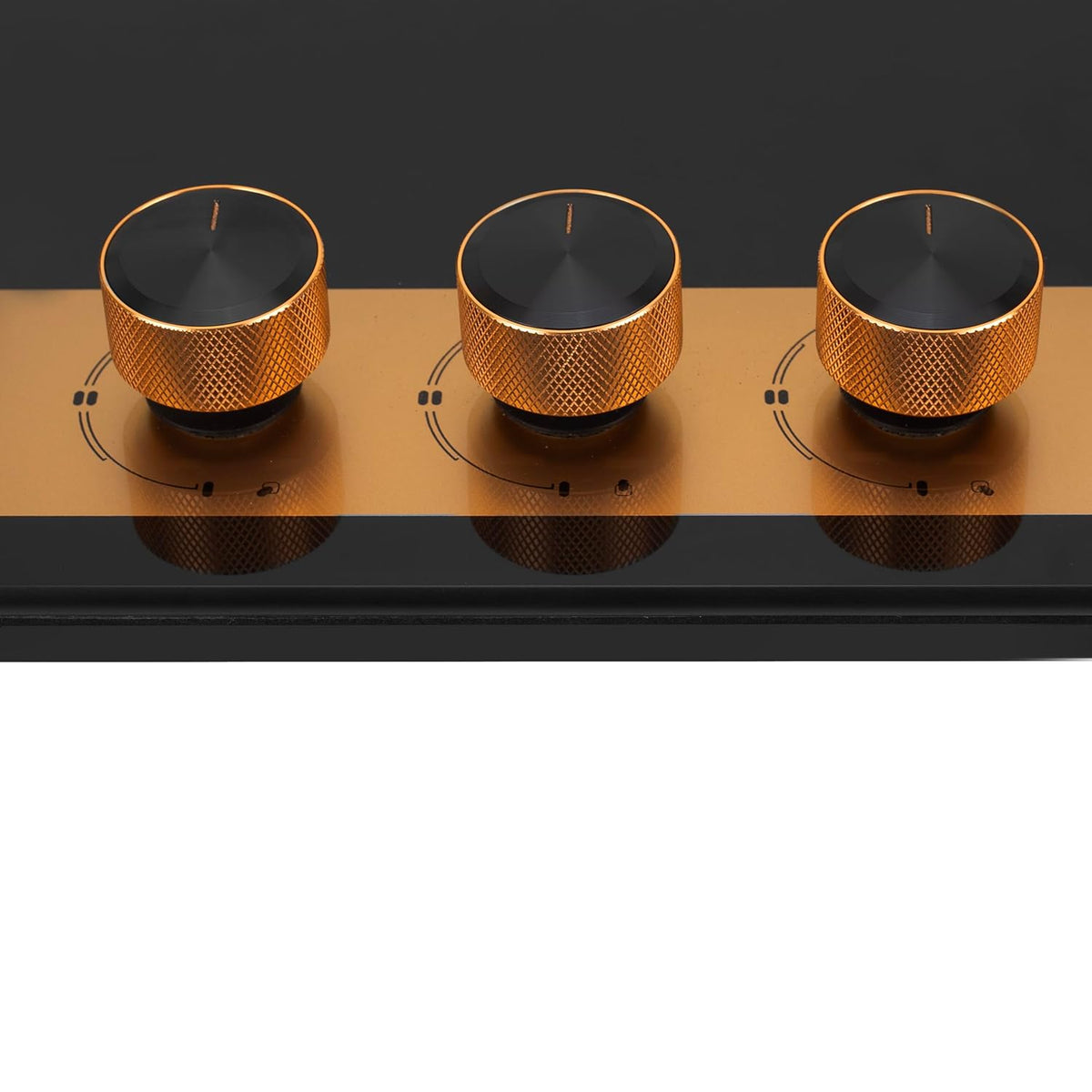 Faber 60cm 3Burner Gas Hob | Flame Failure Device | Cast Iron Pan Support | Metal Knobs | Dual Flame Burner | 8mm Toughe