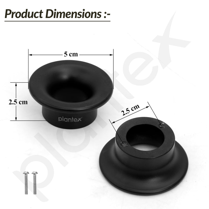 Plantex Knobs for Drawers/Drawer Knobs/Round Knob for Cabinets/Pull-Push Knob for Kitchen/Bedroom Drawer - Pack of 6 (Black) (Model APS-DTK-207)-6
