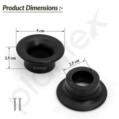 Plantex Knobs for Drawers/Round Drawer Knobs for Cabinets/Pull-Push Knobs for Kitchen/Bedroom Drawer - Pack of 2 (Black)-5