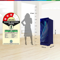Bosch 187 L, 3 Star, Single Door Refrigerator with Industry's largest base drawer, vegetable box* & Beverage space (CST18B33PI, Feather Blue) 18 Hr Cooling Retention, 2.5x Cooling, inverter compressor