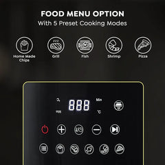 Prestige Air Flip All-In-One 4.5 Litre Air Fryer| Air Frying and Grilling with a Flip| 5 Preset Menu| Air Fryer Mode and Grill Mode|360 View Glass Air Fryer Basket