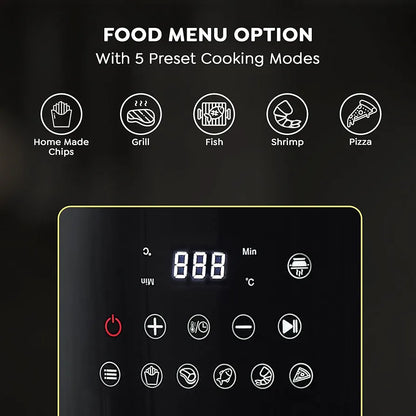 Prestige Air Flip All-In-One 4.5 Litre Air Fryer| Air Frying and Grilling with a Flip| 5 Preset Menu| Air Fryer Mode and Grill Mode|360 View Glass Air Fryer Basket