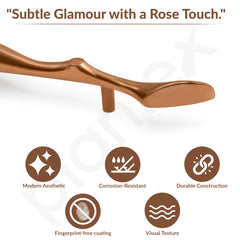 Plantex Cabinet Handle/224mm Handle for Cabinet/Furniture/Door Pull-Push Handle for Home/Office - Pack of 1 (Rose Gold) (Model APS-DTC-9136)-2