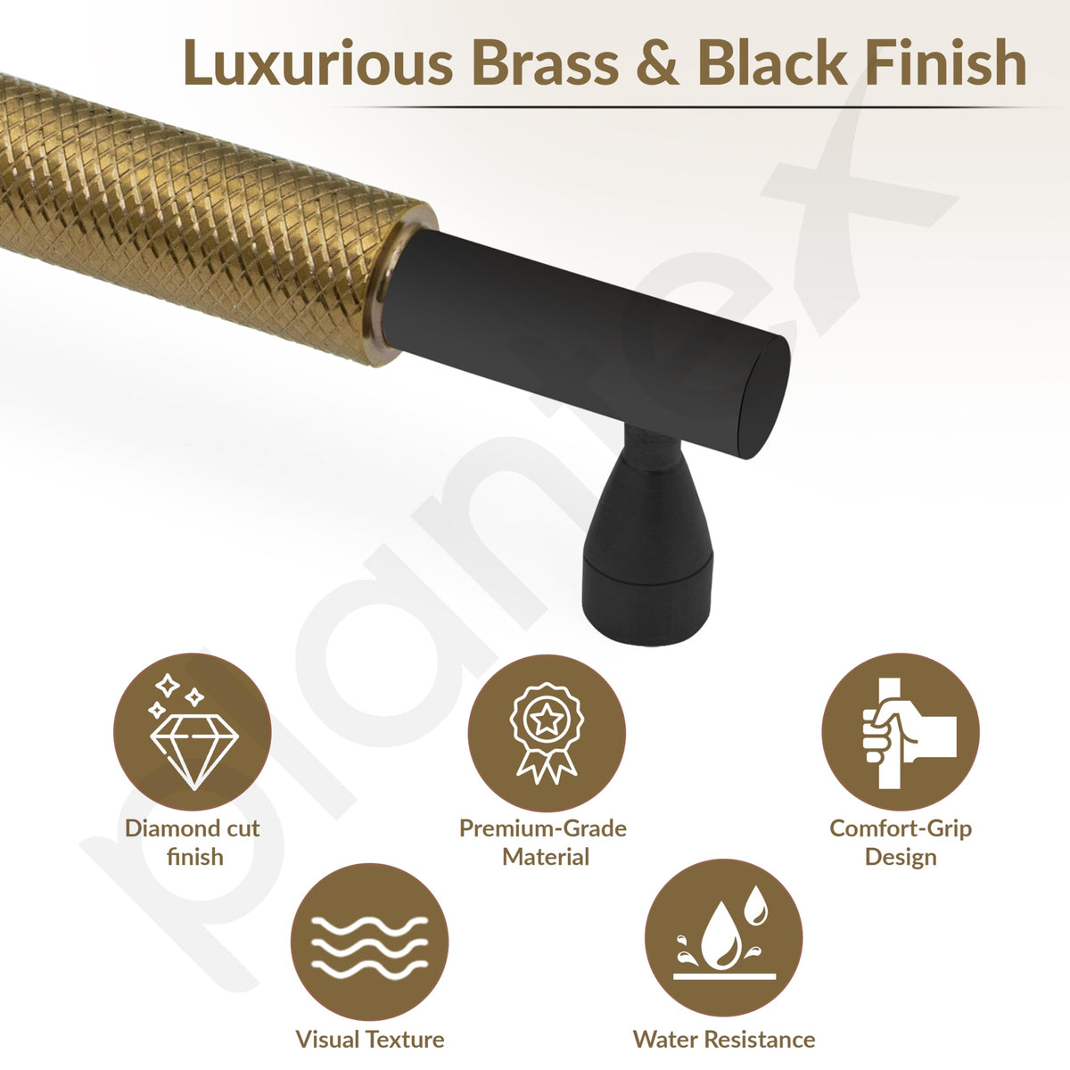 Plantex Cabinet Handle/Kitchen Cabinet Door Handle/Wardrobe/224 mm Cupboard Handle/Door Pull-Push Handle for Home/Office - Pack of 2 (Brass Antique) (Model APS-DTC-3910)-2