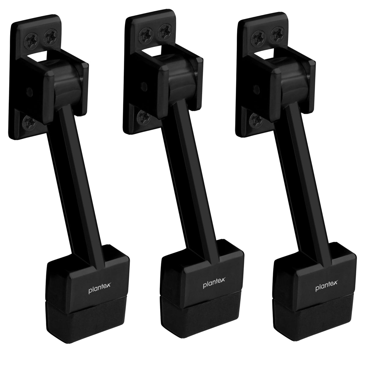 Plantex Gate Stopper - 5 Inch Long for Wooden and Main Doors/Stops for Door (Pack of 3, Black)-1