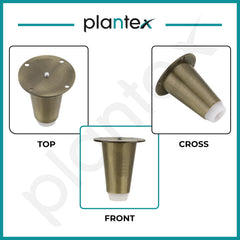 Plantex Heavy Duty Stainless Steel 3 inch Sofa Leg/Bed Furniture Leg Pair for Home/Furniture Sofa Legs for Table/Support Legs/Furniture Leg (Brass Antique) Set of 4 Pcs-5