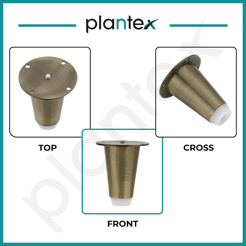 Plantex Heavy Duty Stainless Steel 3 inch Sofa Leg/Bed Furniture Leg Pair for Home/Furniture Sofa Legs for Table/Support Legs/Furniture Leg (Brass Antique) Set of 4 Pcs-5