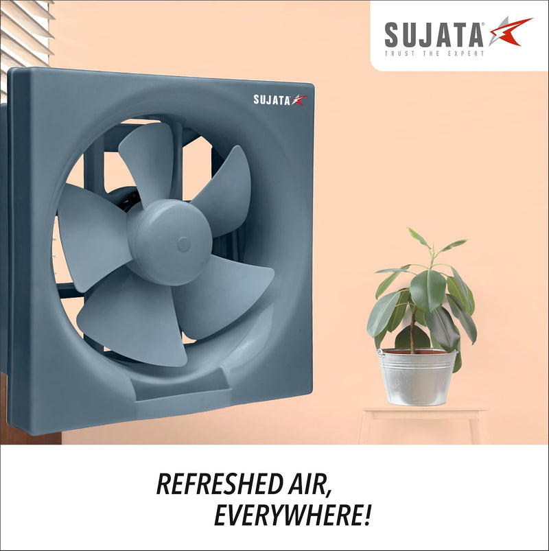 Sujata 200 mm Premium Exhaust Fan for Kitchen, Bathroom & Office - EPB81 - Grey