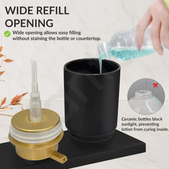 Plantex Soap Dispenser for Washbasin Ceramic/HandWash Soap Dispenser/Soap Dispenser Ceramic ABS Pump Head - Black (Pack of 1)-2