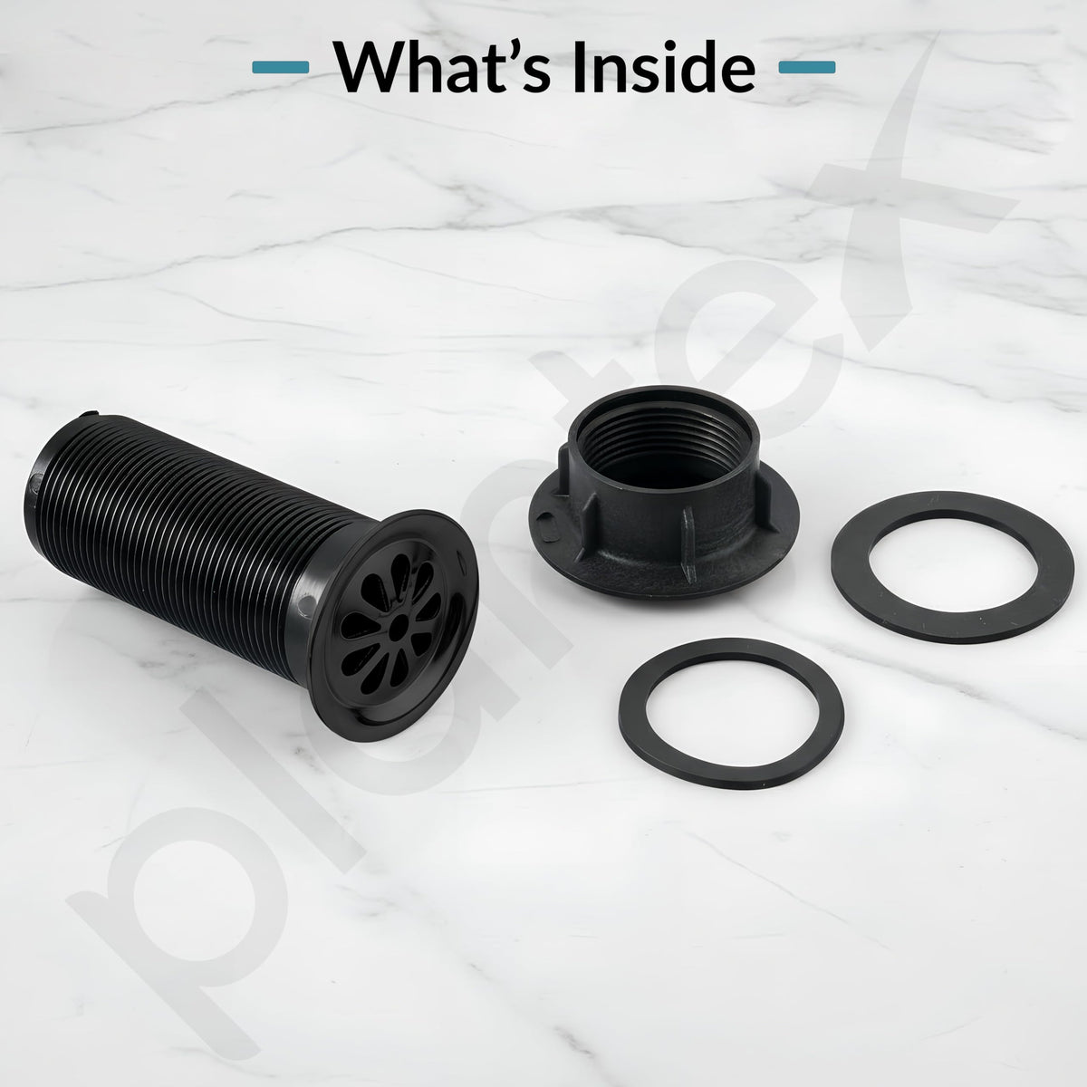 Plantex 4 Inch Waste Coupling for Washbasin/Nylon Thread Body with Brass Head Coupling/Coupling for Sink - Pack of 1 (BH-1116, Black)-5