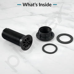 Plantex 4 Inch Waste Coupling for Washbasin/Nylon Thread Body with Brass Head Coupling/Coupling for Sink - Pack of 1 (BH-1116, Black)-5