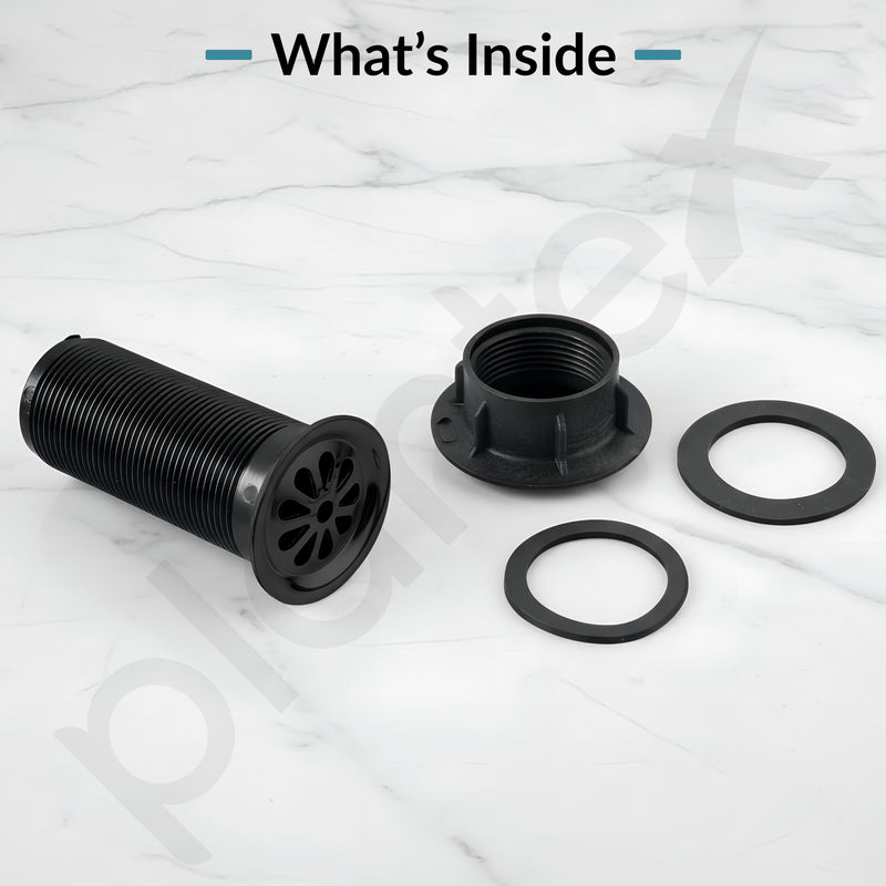 Plantex 4 Inch Waste Coupling for Washbasin/Nylon Thread Body with Brass Head Coupling/Coupling for Sink - Pack of 1 (BH-1116, Black)-5