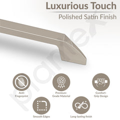 Plantex Cabinet Handle/160mm Handle for Cabinet/Wardrobe Handle/Door Pull-Push Handle for Home/Office - Pack of 1 (Satin)-2