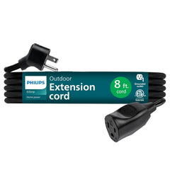 Philips EZGrip SPS3124B/37 Extension Cable for Outdoor Use with 1 Socket and 1 Power Socket Black
