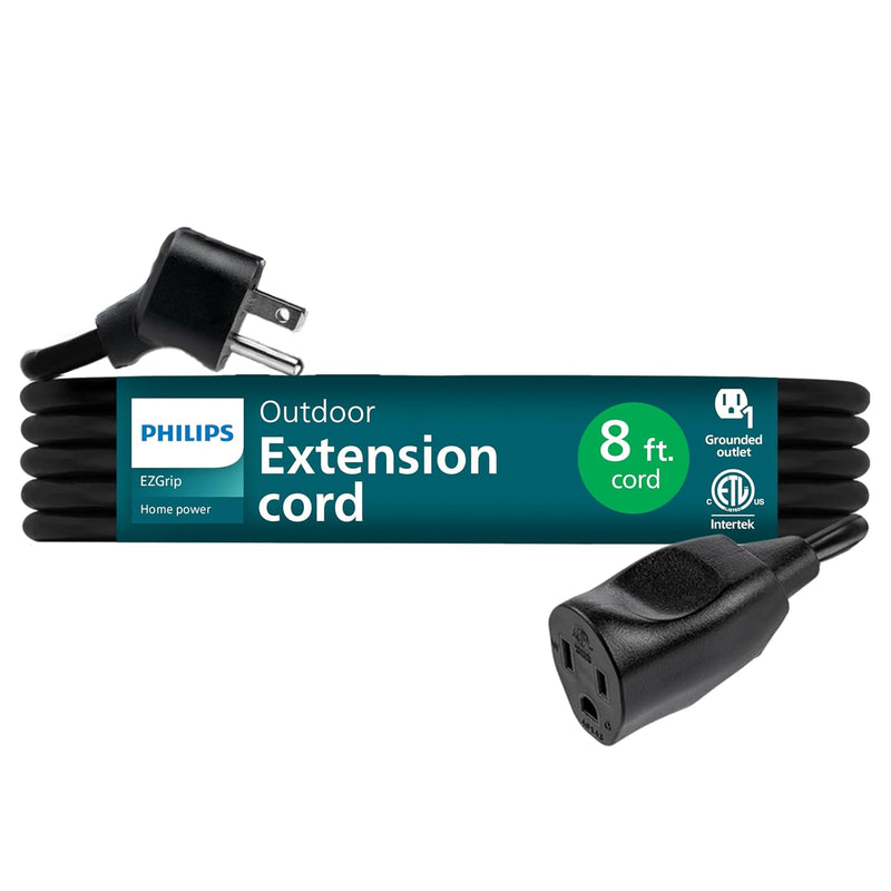 Philips EZGrip SPS3124B/37 Extension Cable for Outdoor Use with 1 Socket and 1 Power Socket Black