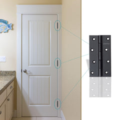 Plantex Door Hinges 4 inch x 14 Gauge/1.8 mm Thickness Home/Office/Hotel/Door Hinges for Main Door/Soft Movement Hinge for Bedroom/Kitchen/Bathroom/Kabza - Pack of 6 (Black)-5