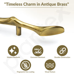 Plantex Cabinet Handle/288mm Handle for Cabinet/Door Pull-Push Handle for Home/Office - Pack of 1 (Brass Antique) (Model APS-DTC-9136)-2