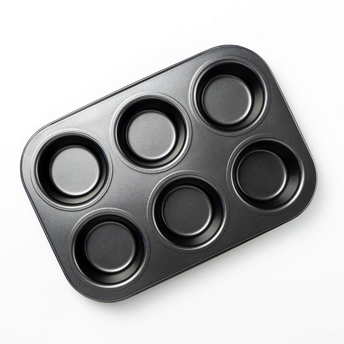 Kosh - Perfect Baking Tools for Beginners or Experts - Bakeware Moulds Non-Stick Teflon Coated 6 Cup Muffin Tray Carbon Steel Cake Mold/Baking Tray/Tin/Pan - 6 Cup Muffin Tray