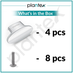 Plantex Knobs for Drawer/Cabinets Knobs/Pull-Push Knobs for Kitchen/Bedroom/Drawer - Pack of 4 (Oval, Chrome)-4