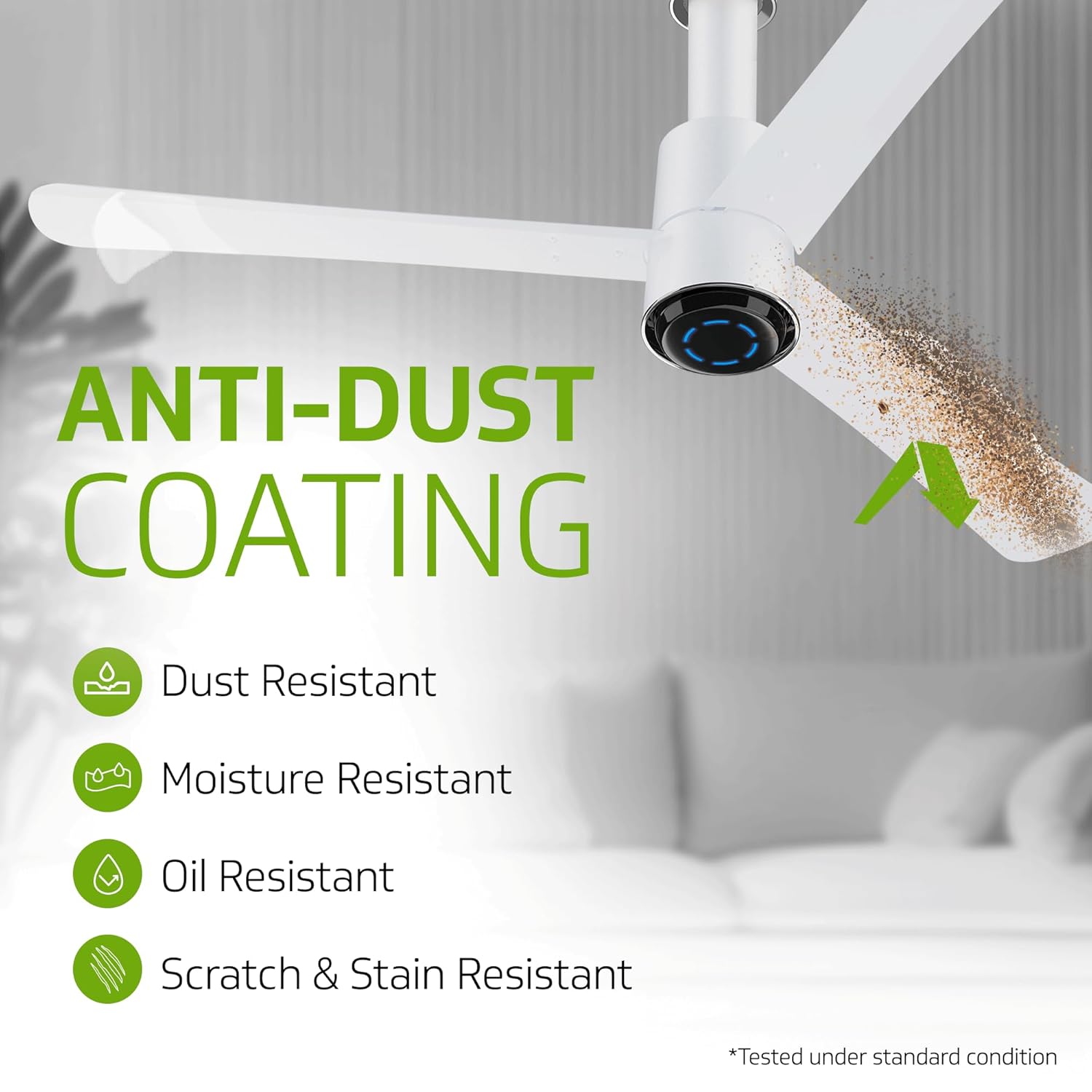 V-Guard Insight-G Premium BLDC Ceiling Fan For Home | 6 Speed Settings | 5-Star Energy Saving | Convenient Remote Control | High-Speed 100% Copper Motor | 1.2M (Blossom White Matte)