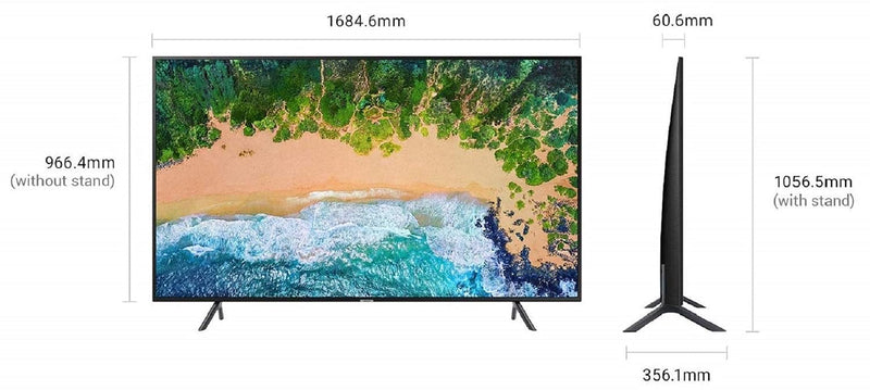Samsung 189 cm (75 inches) 7 Series 75NU7100 4K LED Smart TV (Black) (UA75NU7100K)-4