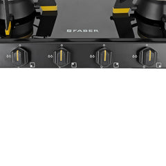 Faber Liftable Burners Freestanding Cooktop | Genius 804 AI BK | 80cm Width | Brass Burners | Manual Ignition | ABS Knob