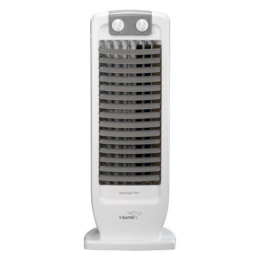 V-Guard Veemagik Neo 17 (43.5cm) Tower Fan | 1300 RPM | 2401 CFM Air Flow | (Grey White) | 18-Months Warranty