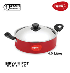 Pigeon by Stovekraft Aluminium Non-Stick Biriyani Pot with Lid