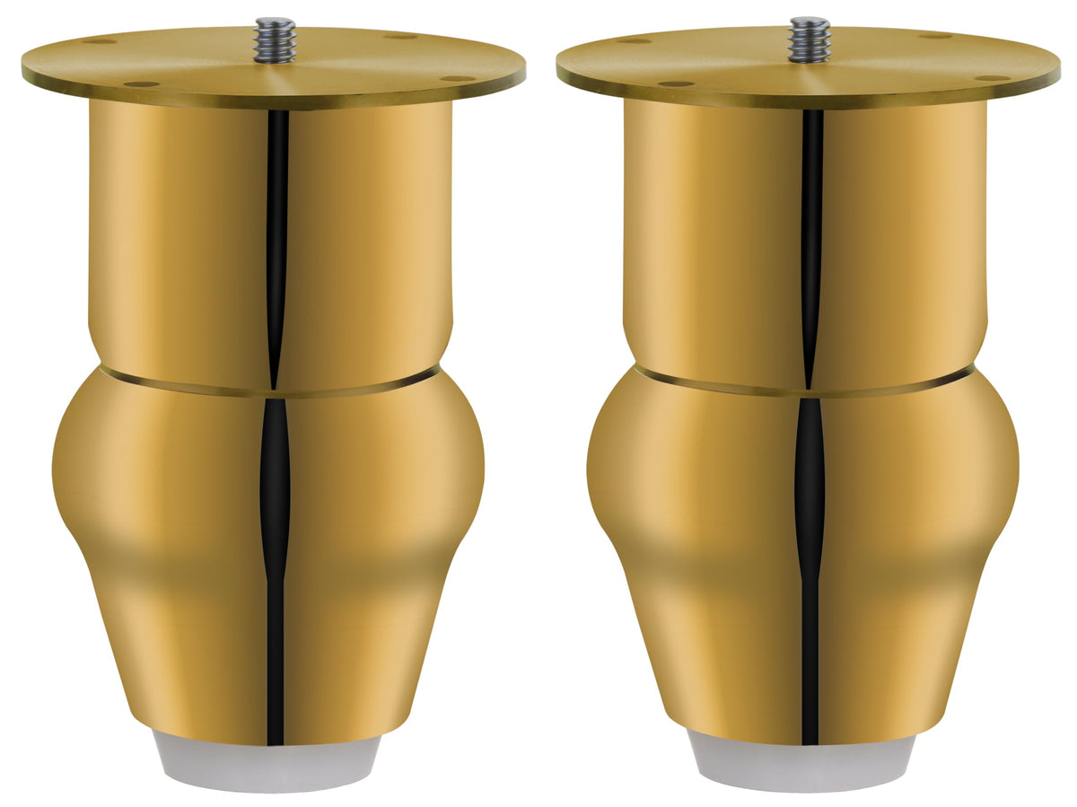 Plantex Heavy Duty Round 4 inch Spare Sofa Legs for Bed Furniture/Sofa Legs for Furniture Fitting/Table Legs/Sofa Leg Set of 2 pcs (Gold) (Model APS-DTS-52)