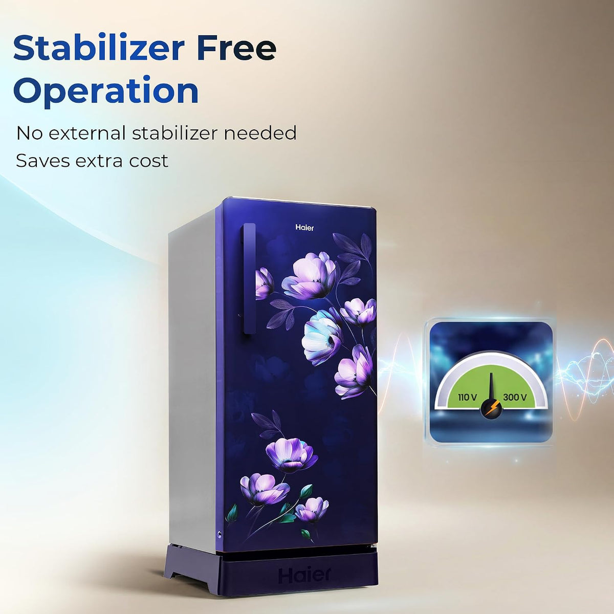 Haier 190 L 5 Star Direct Cool Inverter Single Door Refrigerator with Fast Ice Making, Easy Clean Back, Large Vegetable Box (HED-205TMIBA-N, Marine)-5