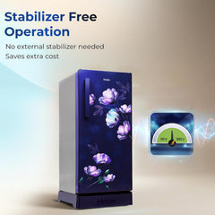 Haier 190 L 5 Star Direct Cool Inverter Single Door Refrigerator with Fast Ice Making, Easy Clean Back, Large Vegetable Box (HED-205TMIBA-N, Marine)-5