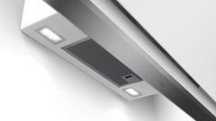 Bosch DWK98PR20ISeries 8 wall-mounted cooker hood 90 cm clear glass white printed